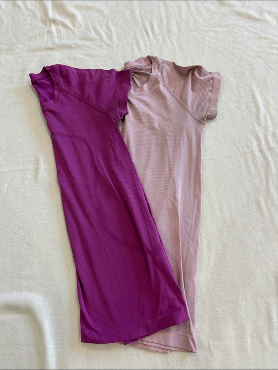 lululemon athletica Tops - lululemon athletica Short Sleeve Tees - Plum & Dusty Rose